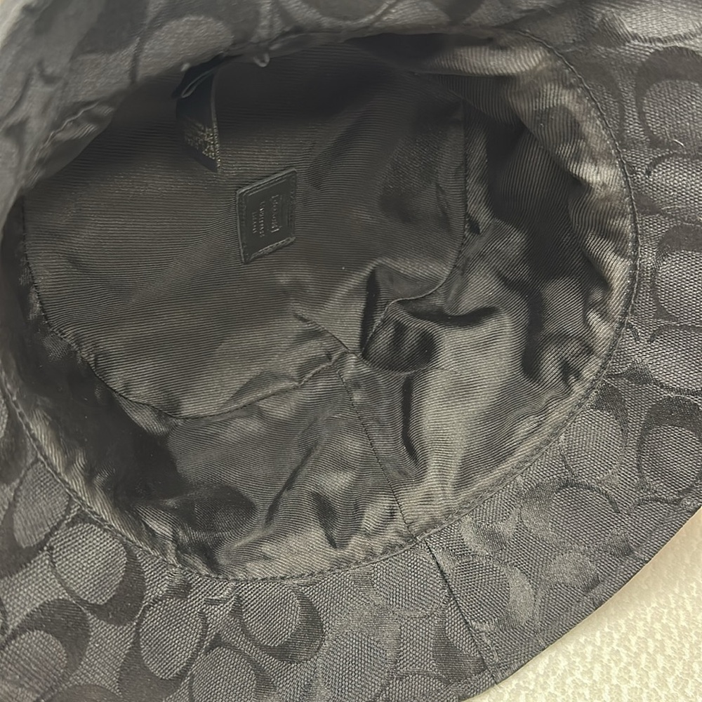 Coach Black Monogram Bucket Hat - Picture 6 of 6